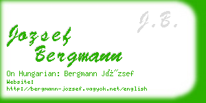 jozsef bergmann business card